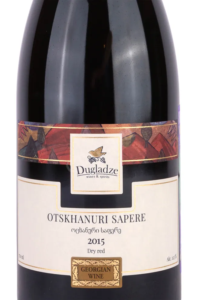 Этикетка Dugladze Otskhanuri Sapere 2015 0.75 л