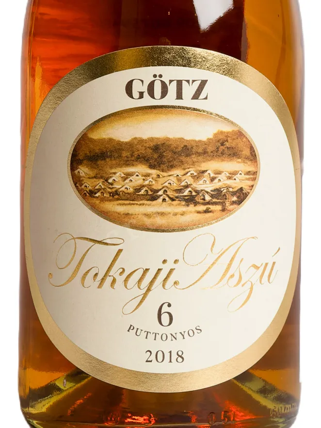 Этикетка Gotz Tokaji Aszu 6 Puttonyos 2018 0.5 л