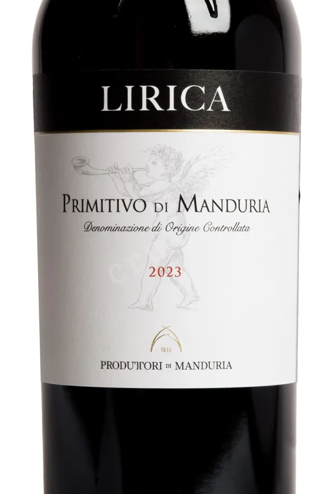 Этикетка Produttori di Manduria Lirica DOC 2023 0.75 л