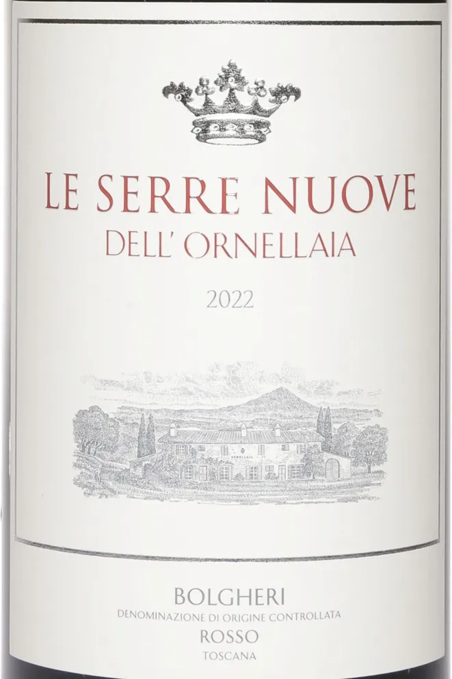 Этикетка Le Serre Nuove dell'Ornellaia Bolgheri Rosso DOC 2022 0.75 л