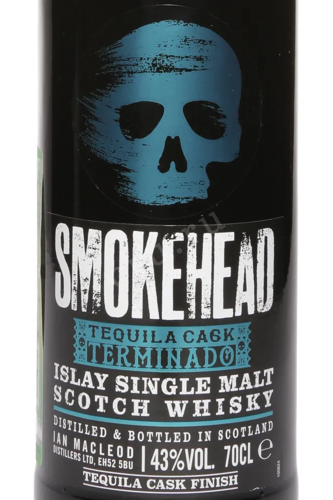 Этикетка Smokehead Terminado Tequila Cask in gift box 0.7 л