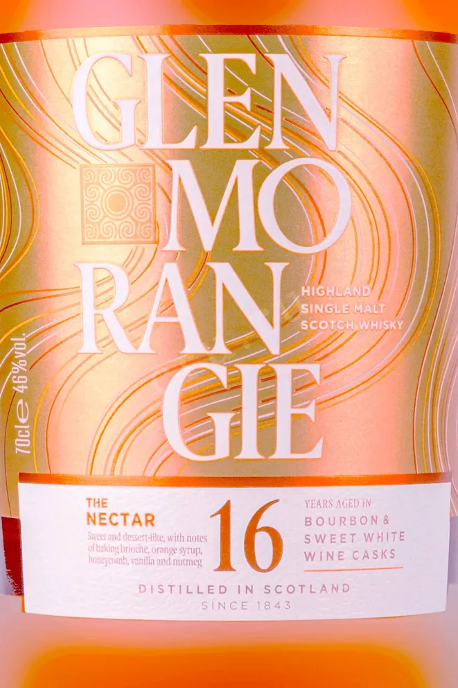 Этикетка Glenmorangie The Nectar 16 years old 0.7 л