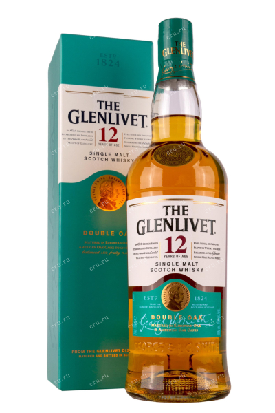 Виски Glenlivet 12 years old double oak in gift box  0.7 л