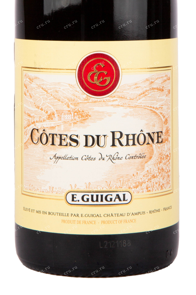 Этикетка вина Guigal Cotes du Rhone Rouge 0.75 л