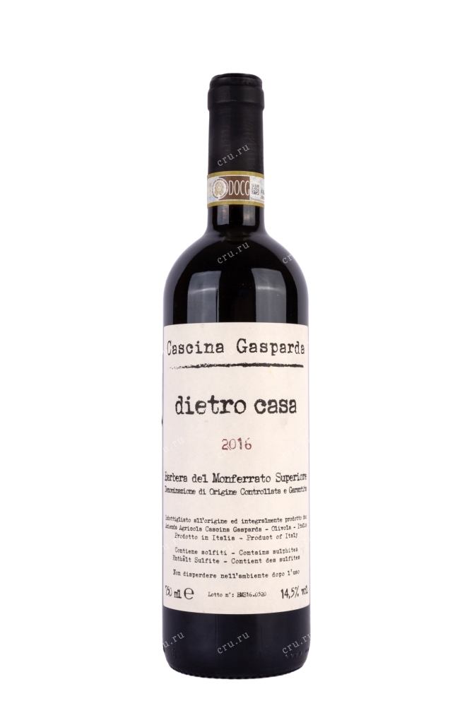 Вино Barbera del Monferrato Superiore  Cascina Gasparda Dietro Casa 2016 0.75 л