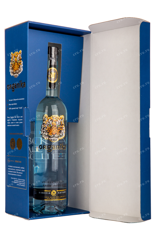 Бутылка водки Organika Tiger Special in box + book 0.5 в подарочной коробке