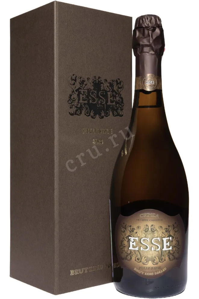 Игристое вино ЕССЕ Миллезим Брют Зеро Дозаж в подарочной упаковке 2013 0.75 л