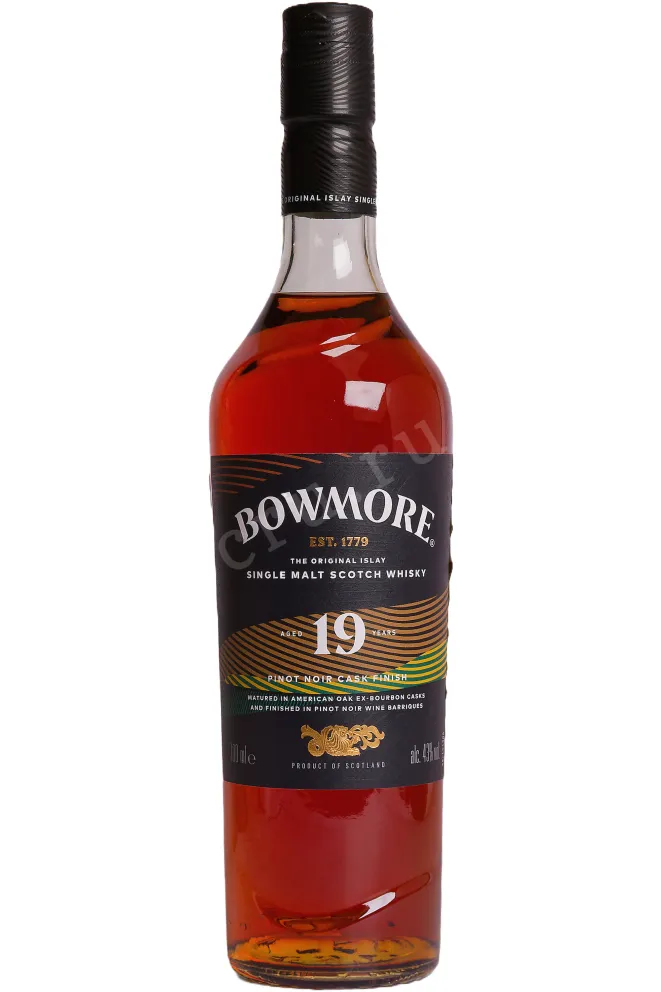 Бутылка Bowmore19 Years Old Ex Bourbon & Pinot Noir in gift box 0.7 л