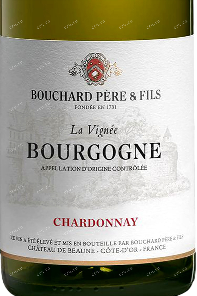 Этикетка Bouchard Pere & Fils Bourgogne Chardonnay La Vignee 2019 0.75 л