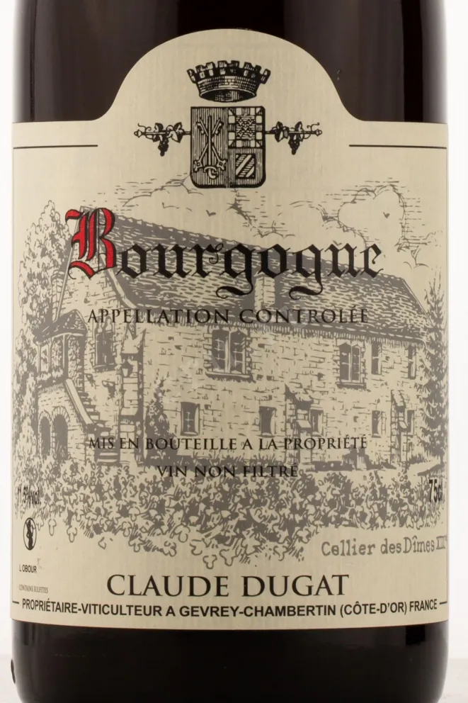 Этикетка вина Claude Dugat Bourgogne 2014 0.75 л