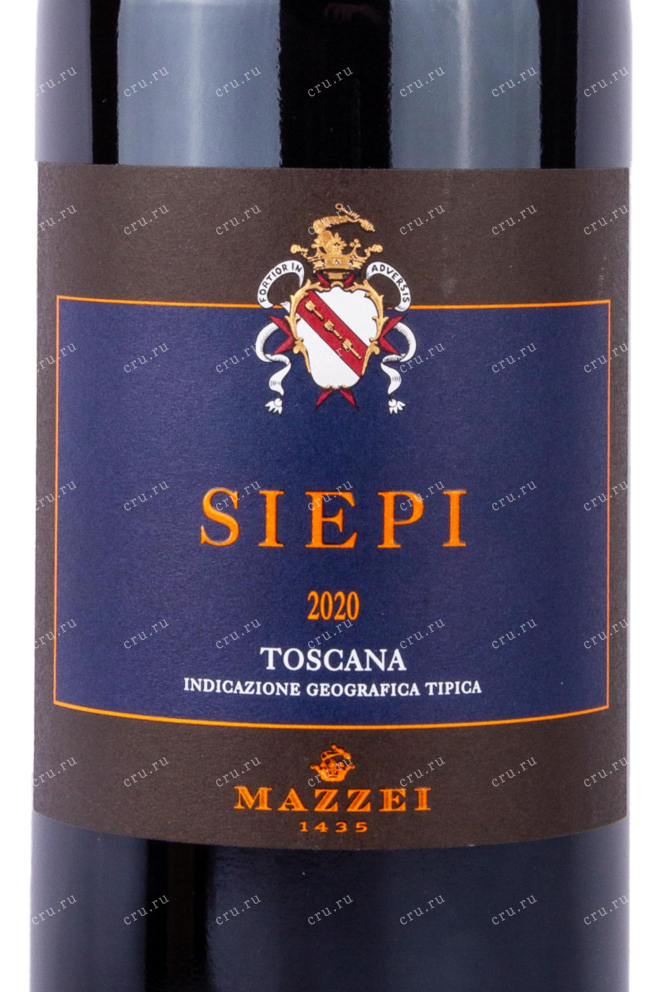 Этикетка Tuscany Siepi 2020 0.75 л