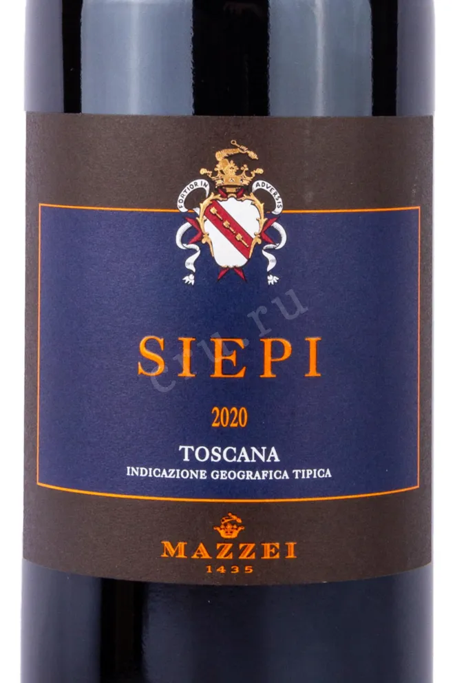 Этикетка Tuscany Siepi 2020 0.75 л