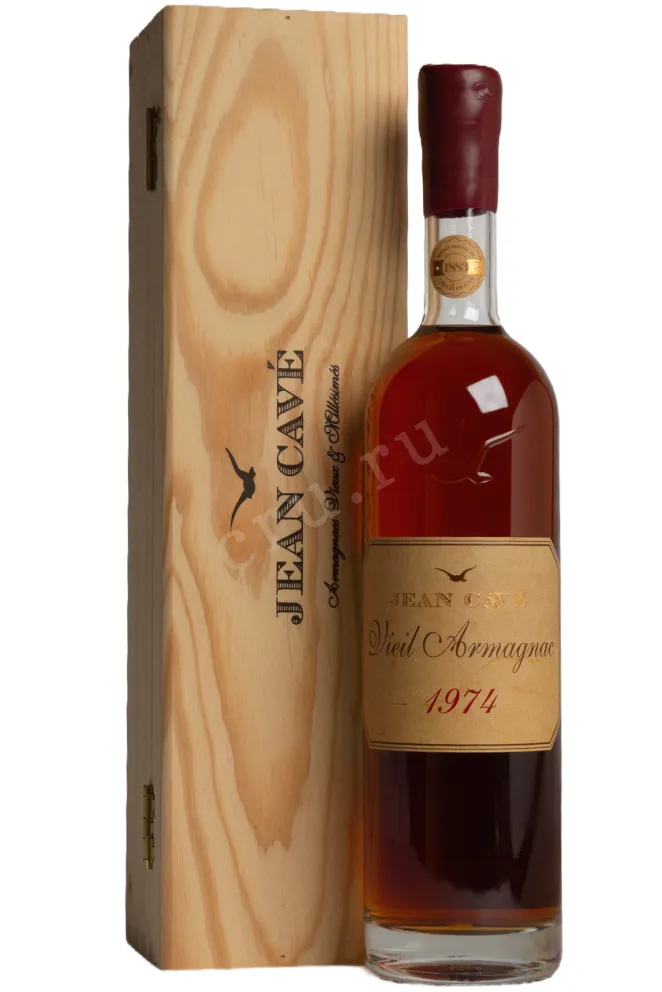 Бренди Jean Cave Vieil Armagnac 1974 AOC wooden box 1974 0.7 л