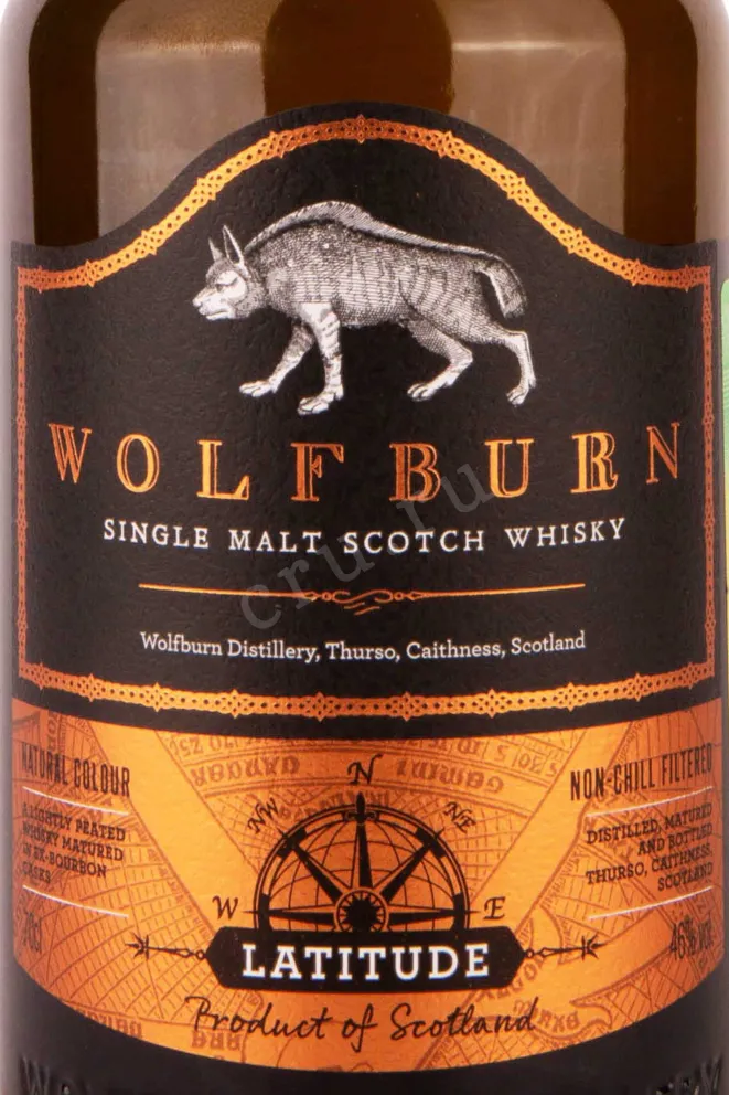 Этикетка Wolfburn Lattitude gift box 0.7 л