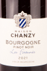 Этикетка Pinot Noir Les Fortunes Maison Chanzy  2021 0.75 л
