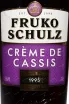Этикетка Fruko Schulz Crem de Cassis 0.7 л