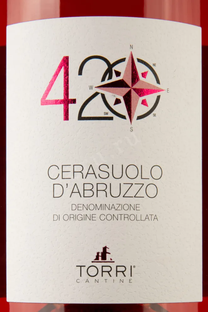 Этикетка Cerasuolo 4 20 d'Abruzzo 0.75 л