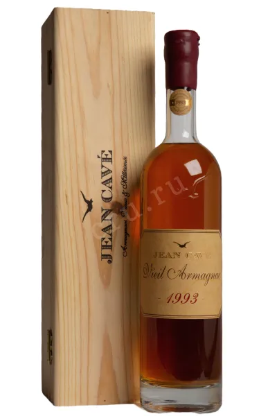 Бренди Jean Cave Vieil Armagnac 1993 AOC wooden box 1993 0.7 л