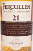 Этикетка Fercullen Single Malt 21 Years Old in gift box 0.7 л