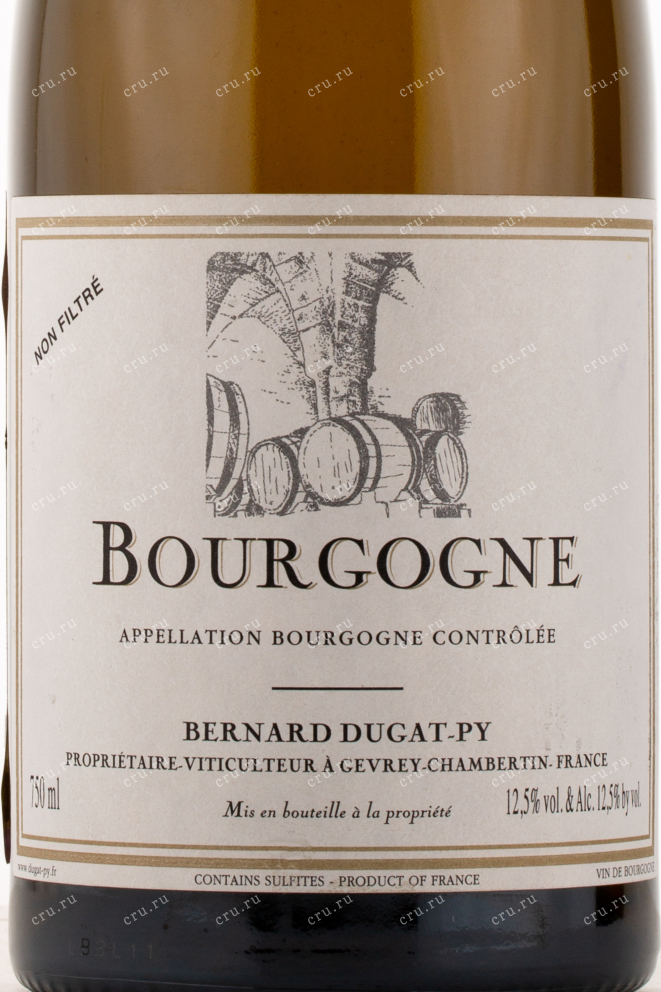 Этикетка вина Bernard Dugat-Py Bourgogne 2011 0.75 л