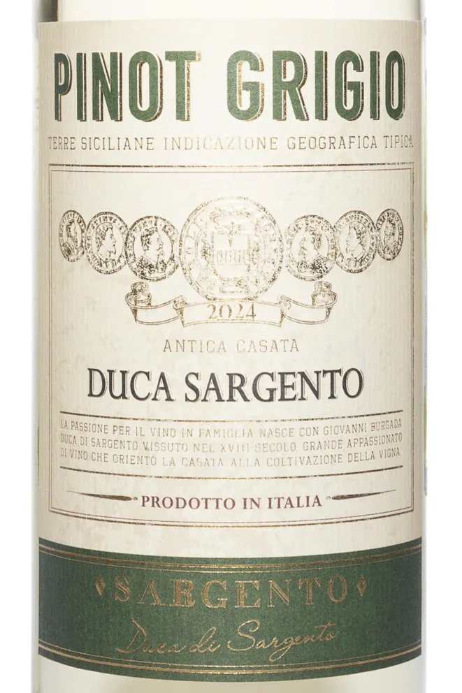Этикетка Castellani Duca Sargento Pinot Grigio 2024 0.75 л
