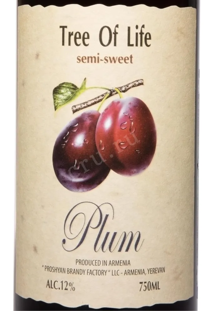 Этикетка Tree Of Life Plum 0.75 л