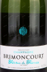 Этикетка Champagne Brimoncourt Blanc de Blancs 2016 0.75 л