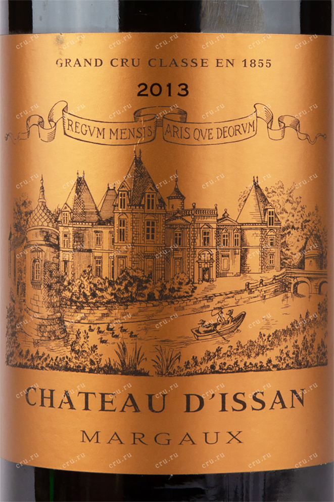 Этикетка вина Chateau d`Issan Grand cru classe Margaux AOC 2014 0.75 л