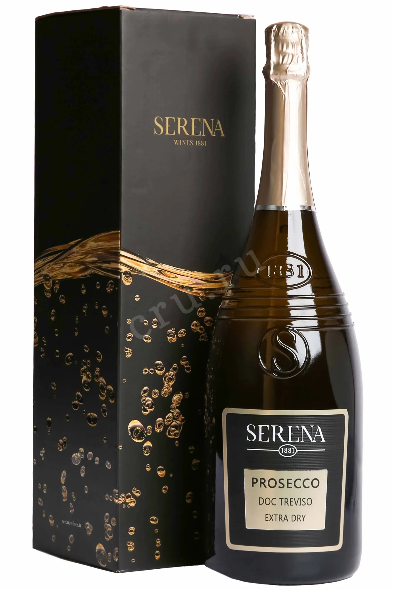 Фото — Игристое вино Serena 1881 Prosecco Treviso Extra Dry gift box 2024 1.5 л