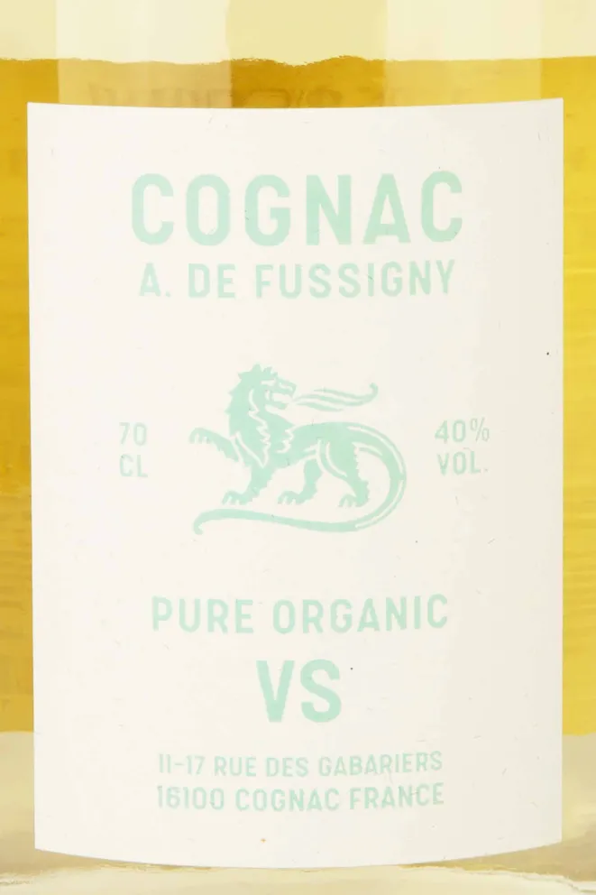 Этикетка A. de Fussigny Pure Organic VS 0.7 л