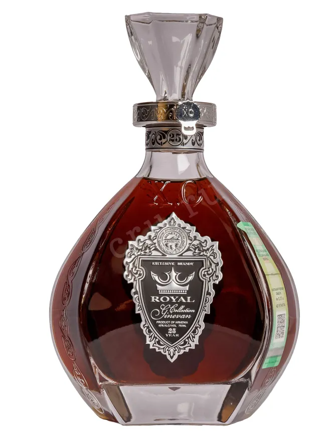Бутылка Ginevan Royal Collection Silver XO 25 years in gift box 0.75 л