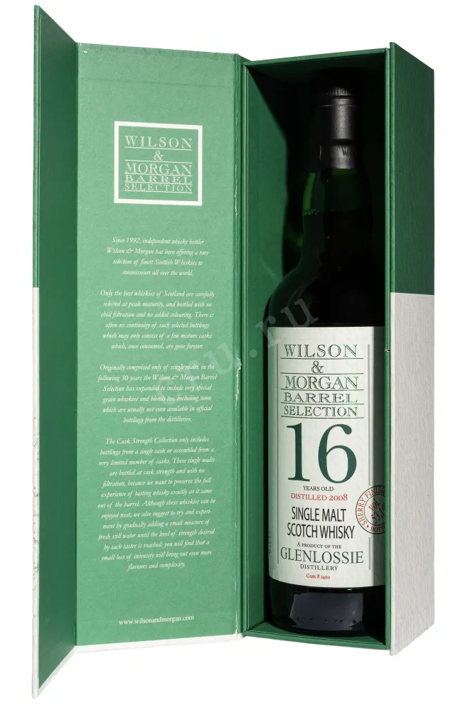 В подарочной коробке Wilson & Morgan Barrel Selection Glenlossie Sherry Finish PX 16 Years Old in gift box 0.7 л