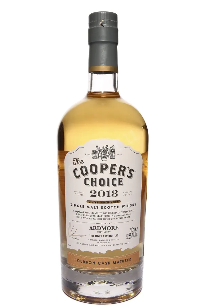 Бутылка The Cooper's Choice Ardmore Bourbon Cask Matured in gift box 2013 0.7 л