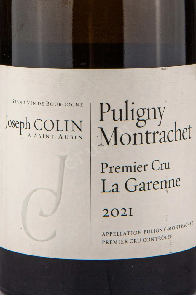 Этикетка Вино Пюлиньи-Монраше Премье Крю Жозеф Колин Ля Гарен АОС 2021г 13% 0,75л белое сухое Франция 0.75 л