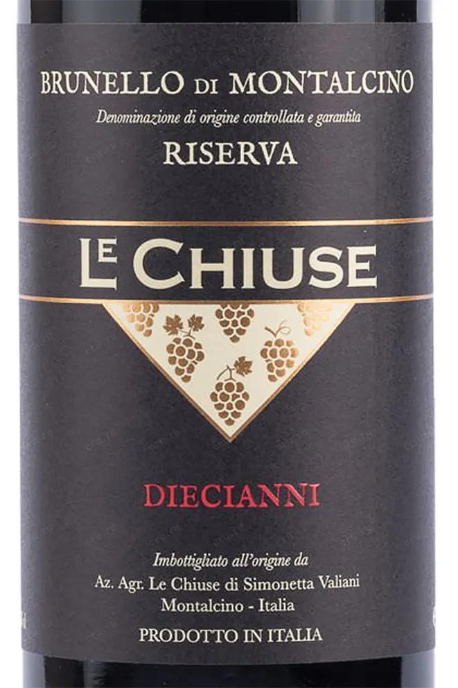 Этикетка Le Chiuse Brunello di Montalcino 2009 0.75 л