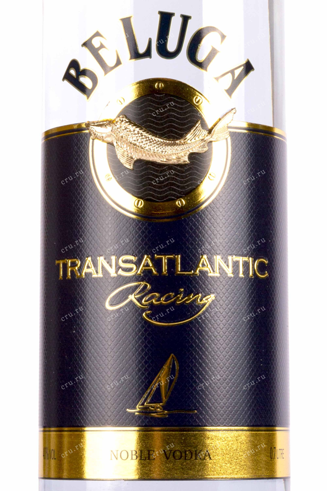 Этикетка Beluga Transatlantic Racing gift box with glasses 0.7 л