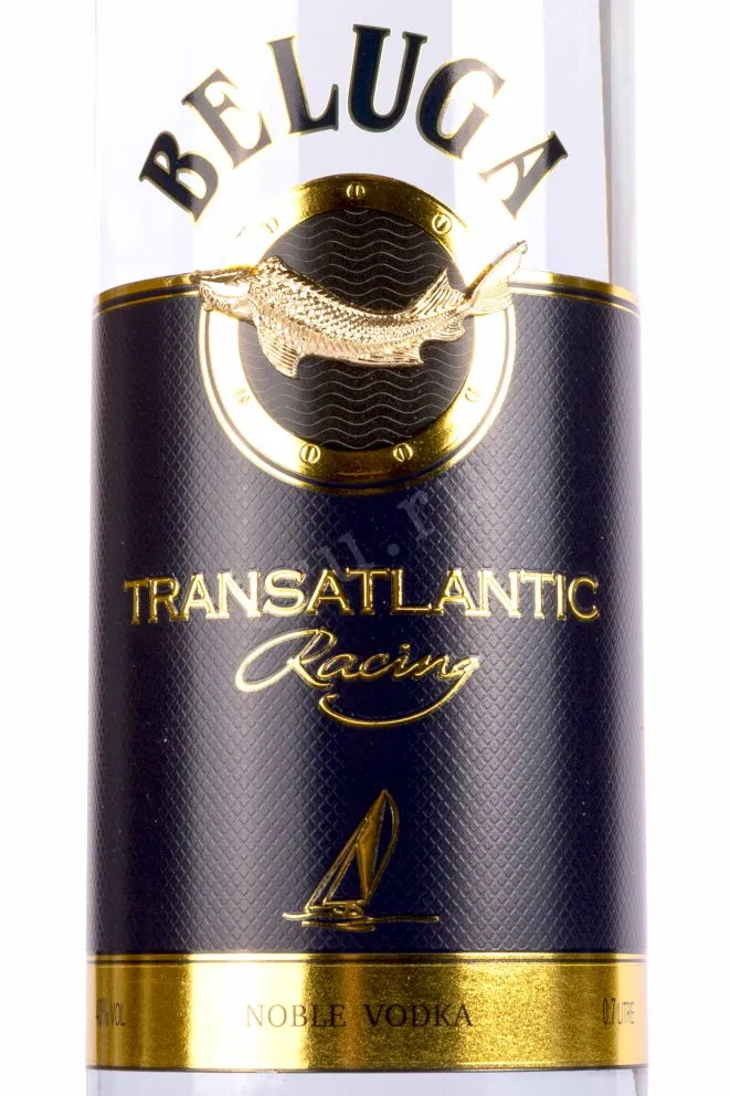Этикетка Beluga Transatlantic Racing gift box with glasses 0.7 л
