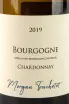 Этикетка Morgan Truchetet Bourgogne Chardonnay 2019 0.75 л