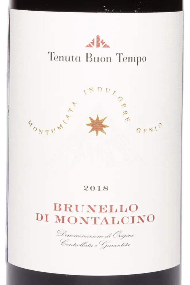 Этикетка Tenuta Buon Tempo Brunello Di Montalcino DOCG 2018 0.375 л