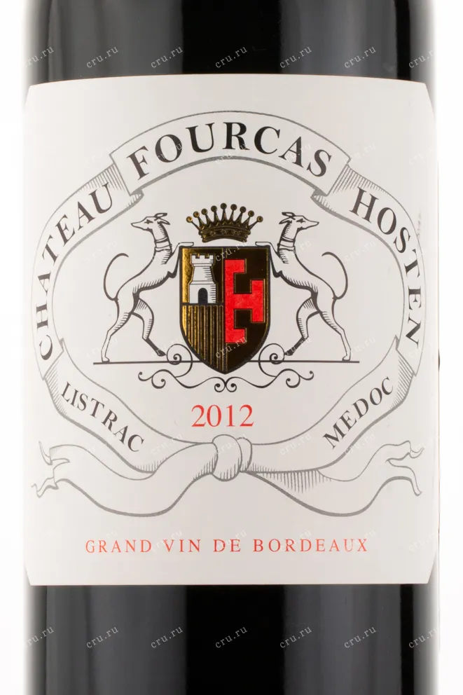 Этикетка вина Chateau Fourcas Borie Listrac-Medoc 2012 0.75 л
