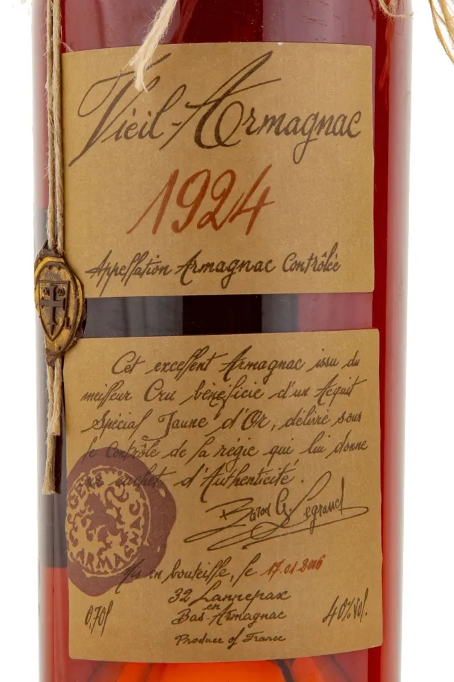 Арманьяк Baron G. Legrand 1924 0.7 л