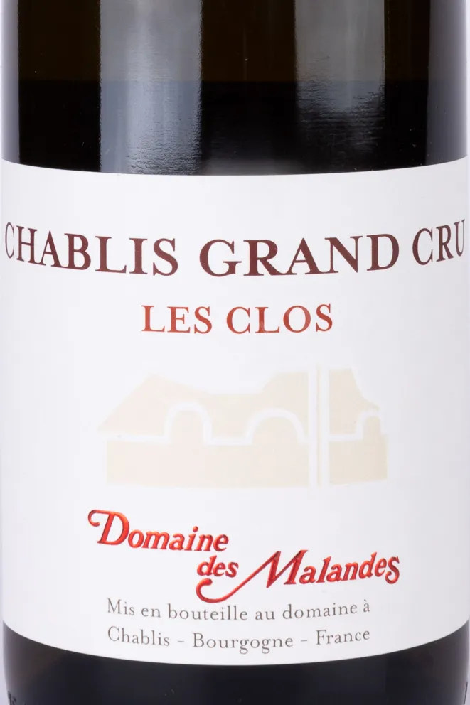 Этикетка Chablis Grand Cru Les Clos AOC Domaine des Malandes 2021 0.75 л