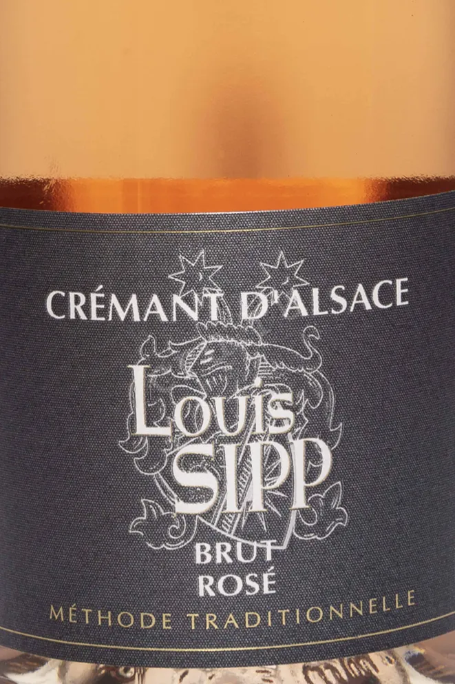 Этикетка Louis Sipp Cremant d'Alsace Brut Rose AOC 2022 0.75 л
