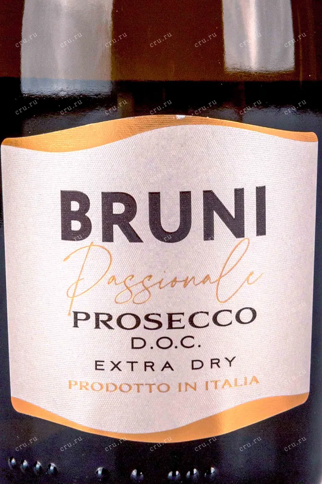 Этикетка Bruni Prosecco Extra Dry in gift box 2023 0.75 л