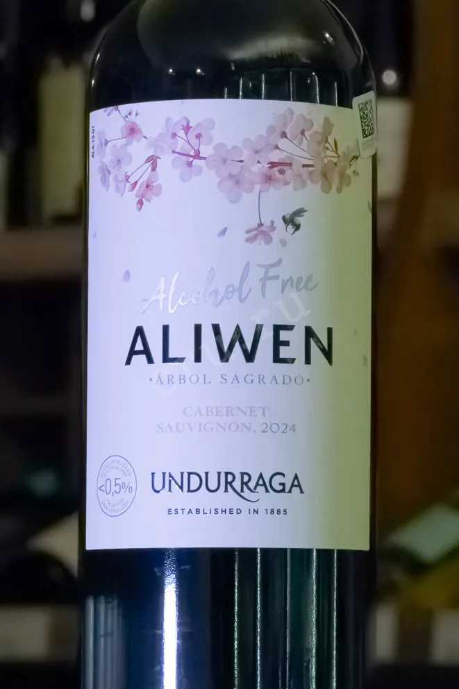 Вино Undurraga Aliwen Cabernet Sauvignon Alcohol Free DO 2023 0.75 л