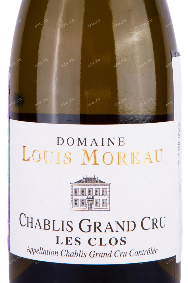 Этикетка Louis Moreau Chablis Grand Cru Les Clos 2018 0.75 л