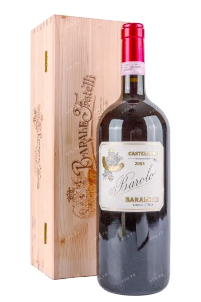 Вино Barale Fratelli Castellero Barolo wooden box 2008 1.5 л