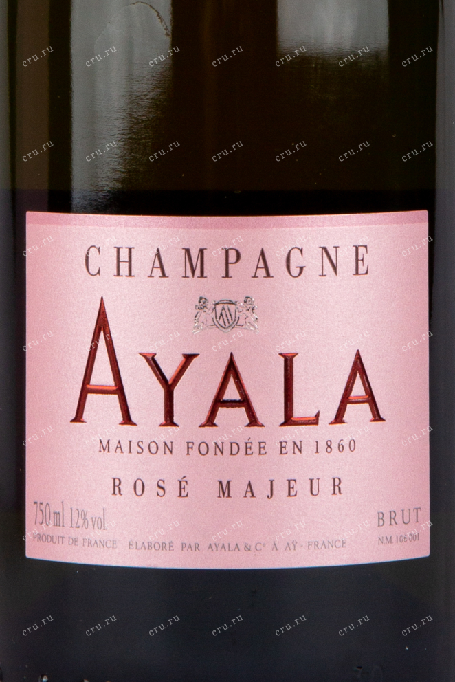 Этикетка игристого вина Ayala Rose Majeur Brut 0.75 л