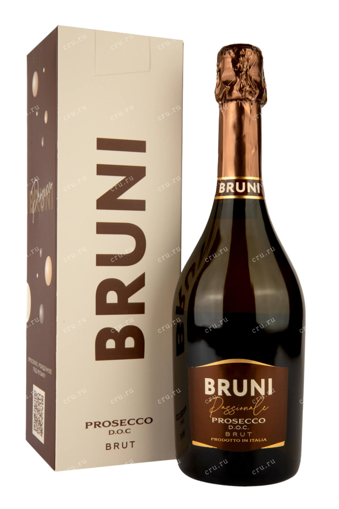 Игристое вино Bruni Prosecco DOC Brut in gift box 2021 0.75 л