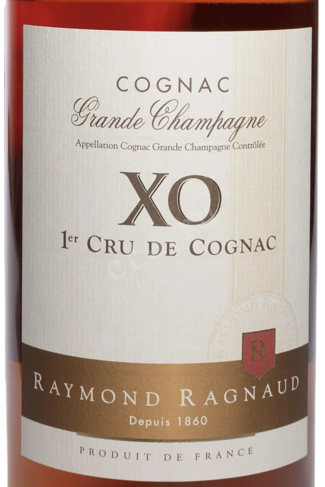 Этикетка Raymond Ragnaud XO Grand Champagne 1er Cru De Cognac in gift box 0.7 л